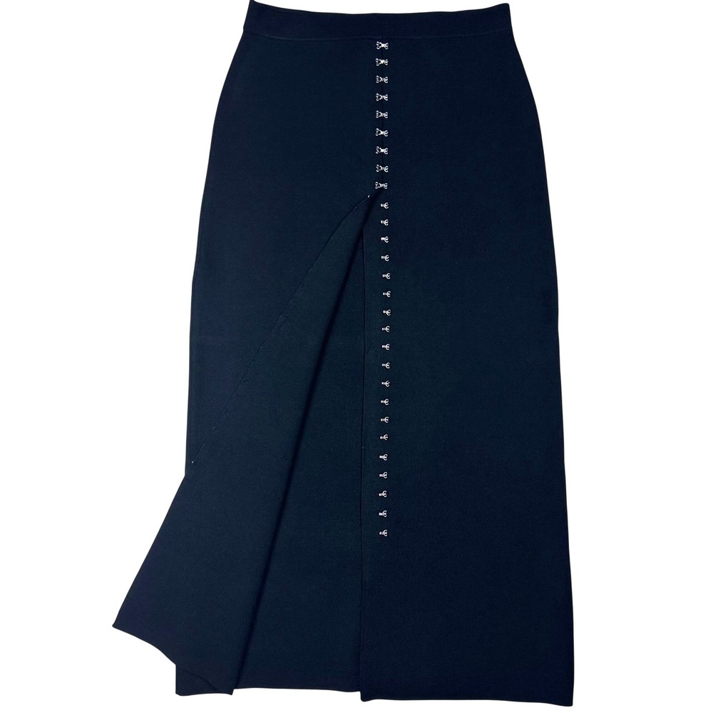 Atelier Victoria's Secret x Altuzarra Hook Eye Slit Maxi Skirt Women M Black